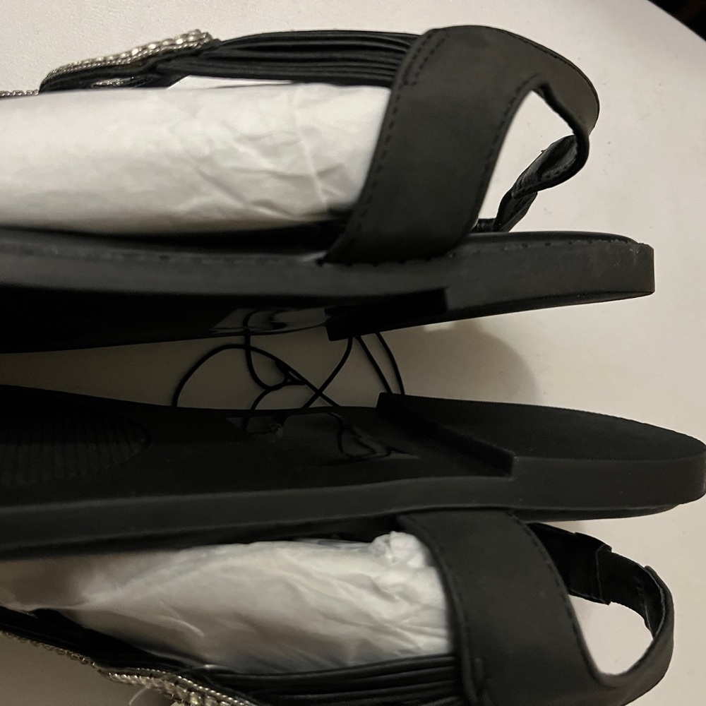 Torrid Women's Black Embellished Rhinestone Sandals. Size 9.5 - Picture 2 of 4